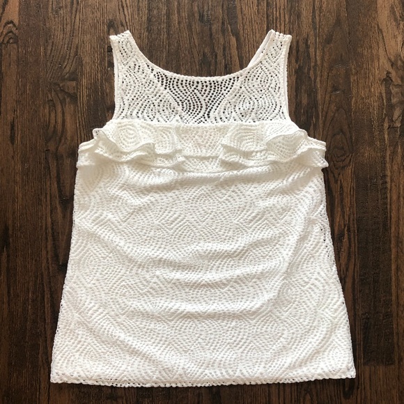 Lilly Pulitzer Tops - Lilly Pulitzer Janine White Flowing Leaf Top